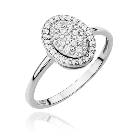 Przejdź do produktu Pierścionek zaręczynowy z białego złota z diamentami 0,20ct Fire Of Love