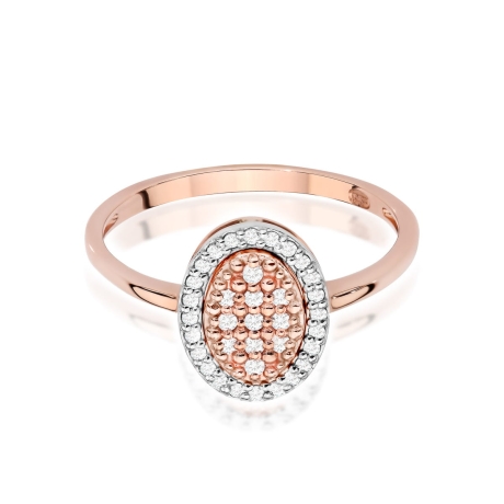 Przejdź do produktu Pierścionek zaręczynowy z różowego złota z diamentami 0,20ct Fire Of Love