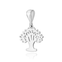Zawieszka z białego złota 585 z diamentami 0,07ct drzewko szczęścia The Diamonds
