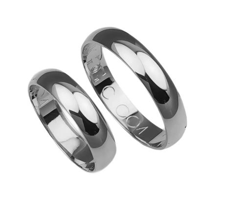Przejdź do produktu Klasyczne obrączki ślubne z białego złota okrągłe 4,5mm Classic C004