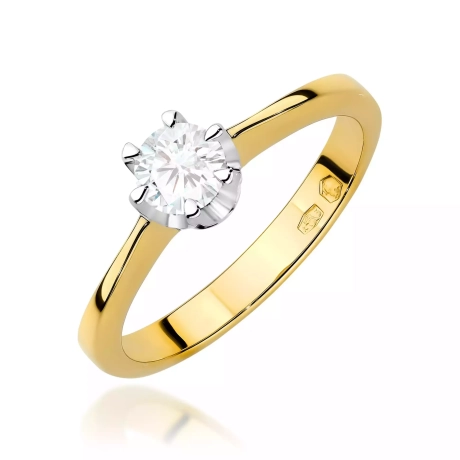 Przejdź do produktu Pierścionek BW0220 Diament Laboratoryjny 0,30ct żółte złoto 