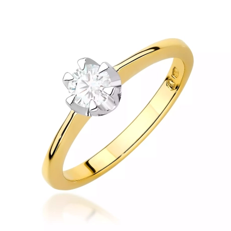 Przejdź do produktu Pierścionek BW0220 Diament Laboratoryjny 0,40ct żółte złoto