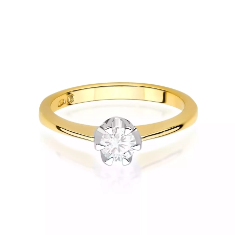 Przejdź do produktu Pierścionek BW0220 Diament Laboratoryjny 0,40ct żółte złoto