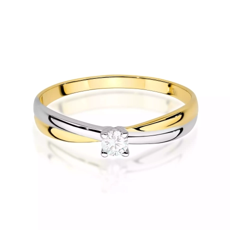 Przejdź do produktu Pierścionek BW0230 Diament Laboratoryjny 0,10ct żółte złoto
