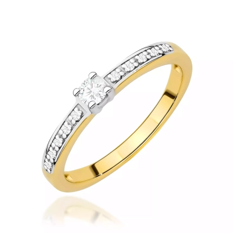 Przejdź do produktu Pierścionek BW0288 Diament Laboratoryjny 0,08ct żółte złoto 