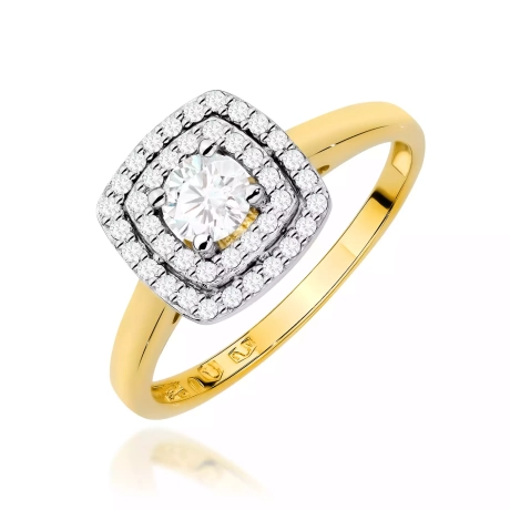 Przejdź do produktu Pierścionek BW0345 Diament Laboratoryjny 0,30ct żółte złoto 
