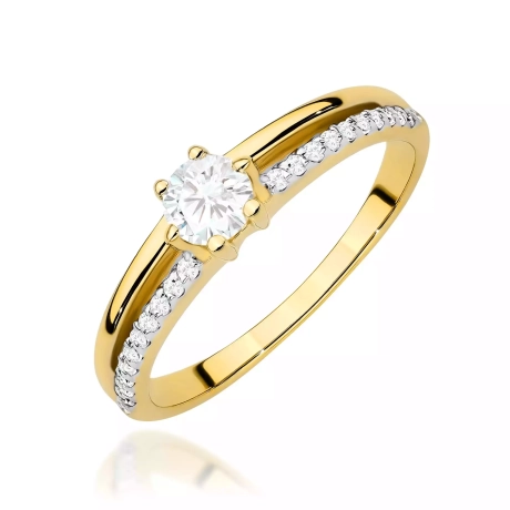 Przejdź do produktu Pierścionek BW0355 Diament Laboratoryjny 0,30ct żółte złoto 