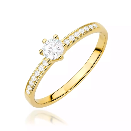 Przejdź do produktu  Pierścionek BW0459 Diament Laboratoryjny 0,25ct żółte złoto