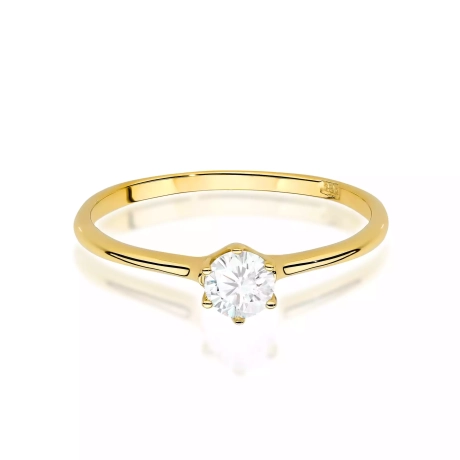 Przejdź do produktu Pierścionek BW0499 Diament Laboratoryjny 0,25ct żółte złoto 