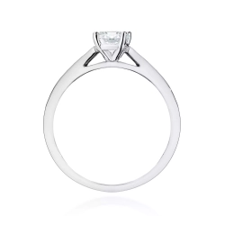 Pierścionek z białego złota, diament laboratoryjny 0,50ct