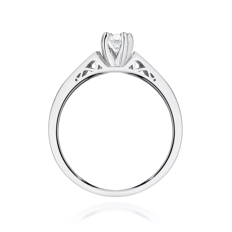 Pierścionek z białego złota, diament laboratoryjny 0,30ct