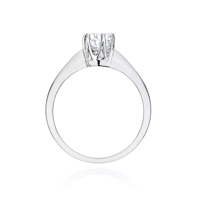 Pierścionek z białego złota, diament laboratoryjny 0,30ct