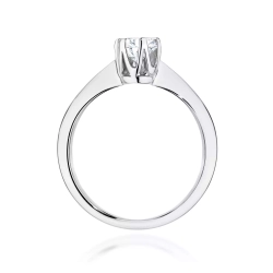 Pierścionek z białego złota, diament laboratoryjny 0,40ct