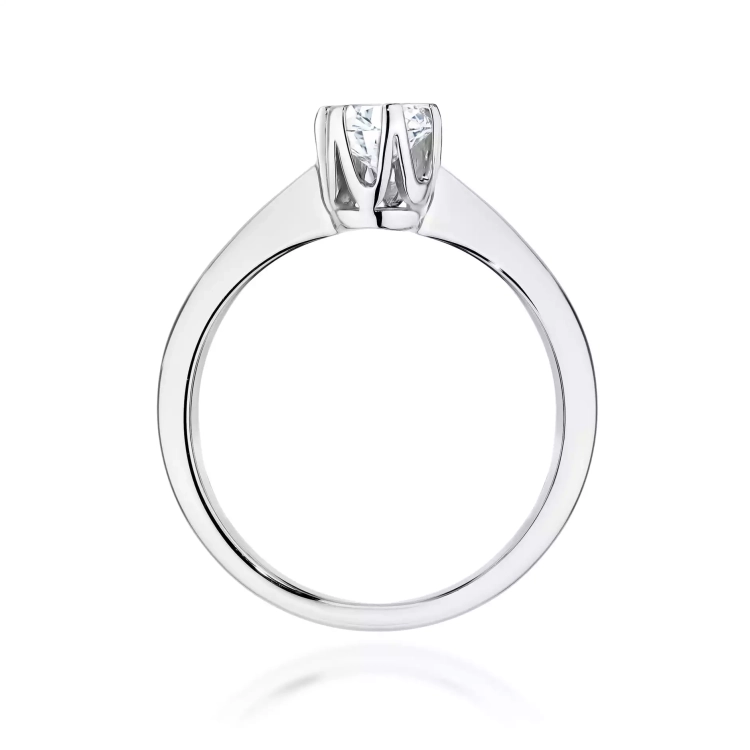 Pierścionek z białego złota, diament laboratoryjny 0,40ct