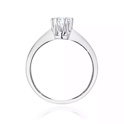 Pierścionek z białego złota, diament laboratoryjny 0,70ct