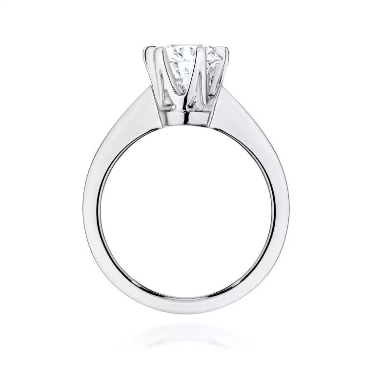 Pierścionek z białego złota, diament laboratoryjny 1,00ct