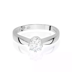 Pierścionek z białego złota, diament laboratoryjny 0,30ct