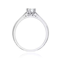 Pierścionek z białego złota, diament laboratoryjny 0,30ct