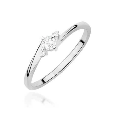 Przejdź do produktu Pierścionek BW0346 Diament Laboratoryjny 0,10ct białe złoto