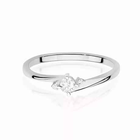 Przejdź do produktu Pierścionek BW0346 Diament Laboratoryjny 0,10ct białe złoto