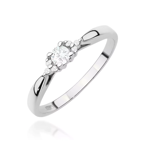 Przejdź do produktu Pierścionek BW0428 Diament Laboratoryjny 0,10ct białe złoto 