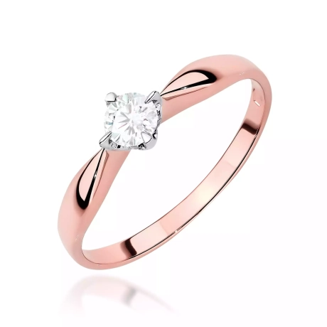 Przejdź do produktu Pierścionek BW0171 Diament Laboratoryjny 0,15ct różowe złoto