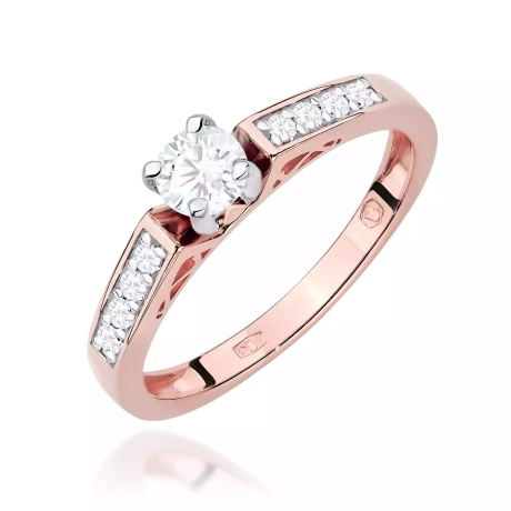 Przejdź do produktu Pierścionek BW0198 Diament Laboratoryjny 0,30ct różowe złoto 