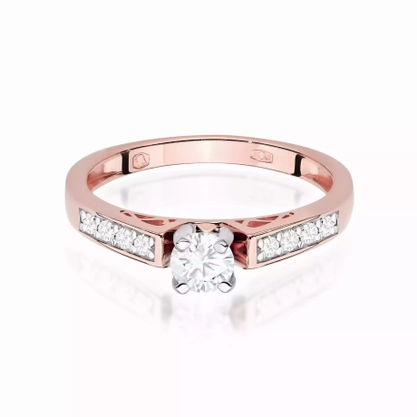 Przejdź do produktu Pierścionek BW0198 Diament Laboratoryjny 0,30ct różowe złoto 