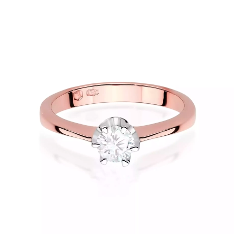 Przejdź do produktu Pierścionek BW0220 Diament Laboratoryjny 0,30ct różowe złoto