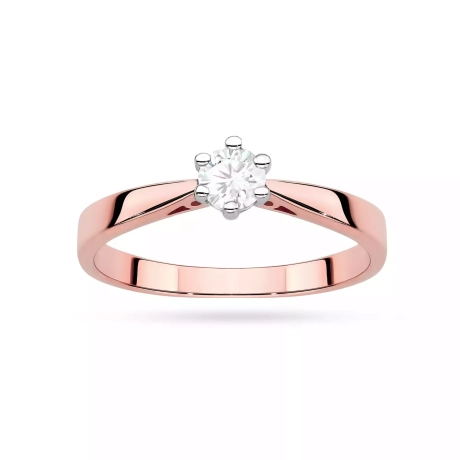 Przejdź do produktu Pierścionek BW0229 Diament Laboratoryjny 0,30ct różowe złoto