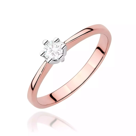 Przejdź do produktu Pierścionek BW0256 Diament Laboratoryjny 0,15ct różowe złoto