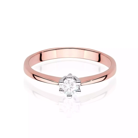 Przejdź do produktu Pierścionek BW0256 Diament Laboratoryjny 0,15ct różowe złoto
