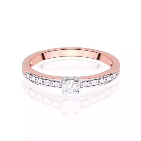 Przejdź do produktu Pierścionek BW0288 Diament Laboratoryjny 0,08ct różowe złoto 