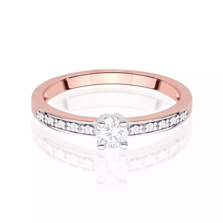 Przejdź do produktu  Pierścionek BW0288 Diament Laboratoryjny 0,20ct różowe złoto