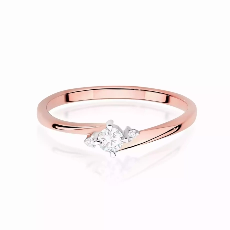 Przejdź do produktu Pierścionek BW0346 Diament Laboratoryjny 0,10ct różowe złoto