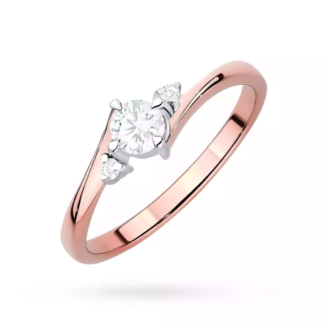 Przejdź do produktu Pierścionek BW0346 Diament Laboratoryjny 0,25ct różowe złoto