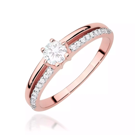 Przejdź do produktu Pierścionek BW0355 Diament Laboratoryjny 0,30ct różowe złoto