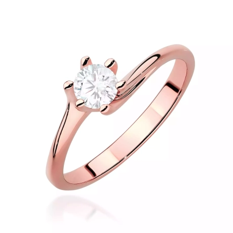 Przejdź do produktu Pierścionek BW0423 Diament Laboratoryjny 0,50ct różowe złoto