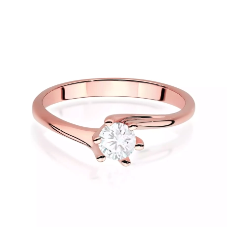 Przejdź do produktu Pierścionek BW0423 Diament Laboratoryjny 0,50ct różowe złoto