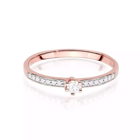 Przejdź do produktu Pierścionek BW0459 Diament Laboratoryjny 0,10ct różowe złoto 
