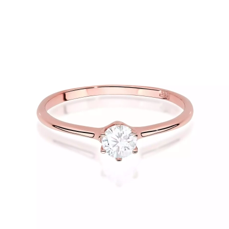 Przejdź do produktu Pierścionek BW0499 Diament Laboratoryjny 0,25ct różowe złoto 