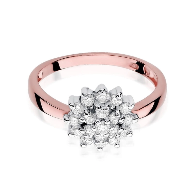 Pierścionek zaręczynowy z różowego złota z diamentami 0,40ct Fire Of Love