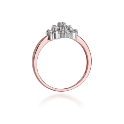 Pierścionek zaręczynowy z różowego złota z diamentami 0,40ct Fire Of Love