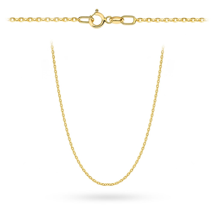 Łańcuszek złoty - splot rolo diamentowany 55cm (Gramatura: 1,63)