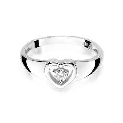 Pierścionek zaręczynowy z białego złota z diamentem 0,10ct Fire Of Love BW-001-0,10ct-b