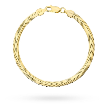 Przejdź do produktu Bransoletka złota żmijka - 4,2mm 