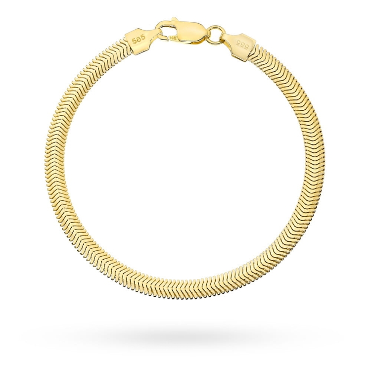 Bransoletka złota żmijka - 4,2mm