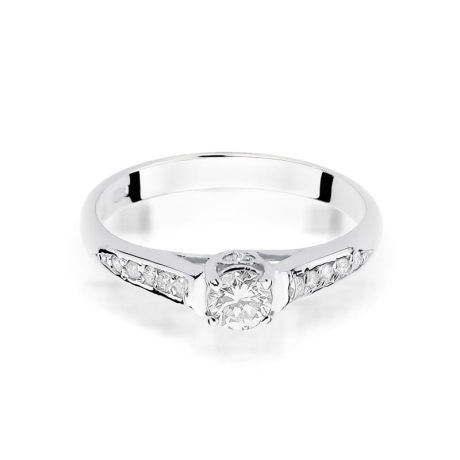 Przejdź do produktu Pierścionek zaręczynowy z białego złota z diamentami 0,33ct Fire Of Love 