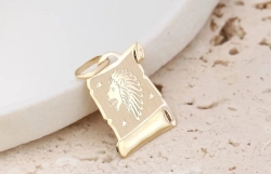 Zawieszka znak zodiaku lew na papirusie