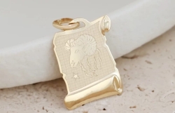 Zawieszka znak zodiaku baran na papirusie-585